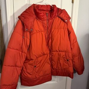 Lane Bryant Vibrant Orange Puffer Jacket